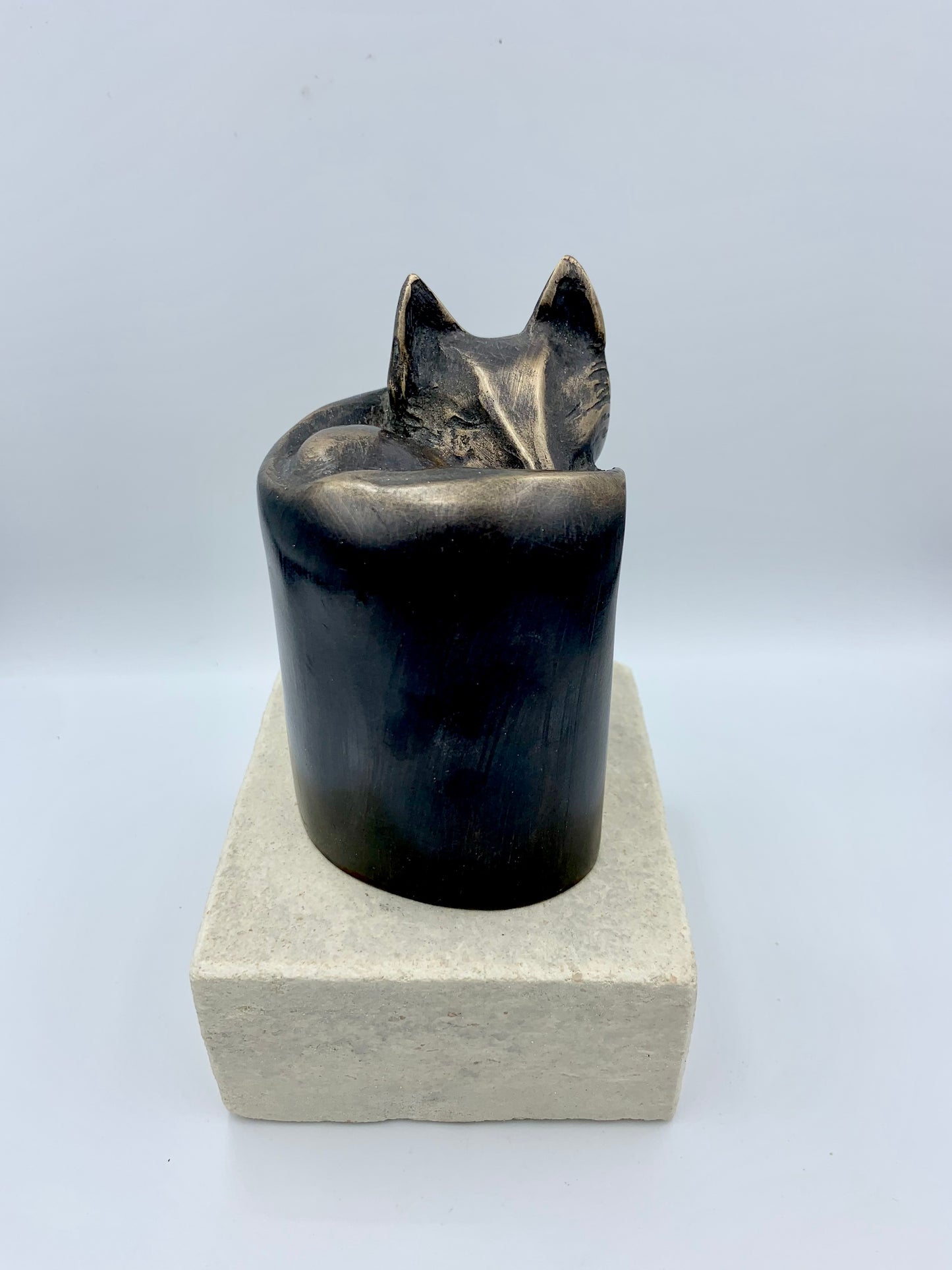 Sleeping Fox Bronze Sculpture