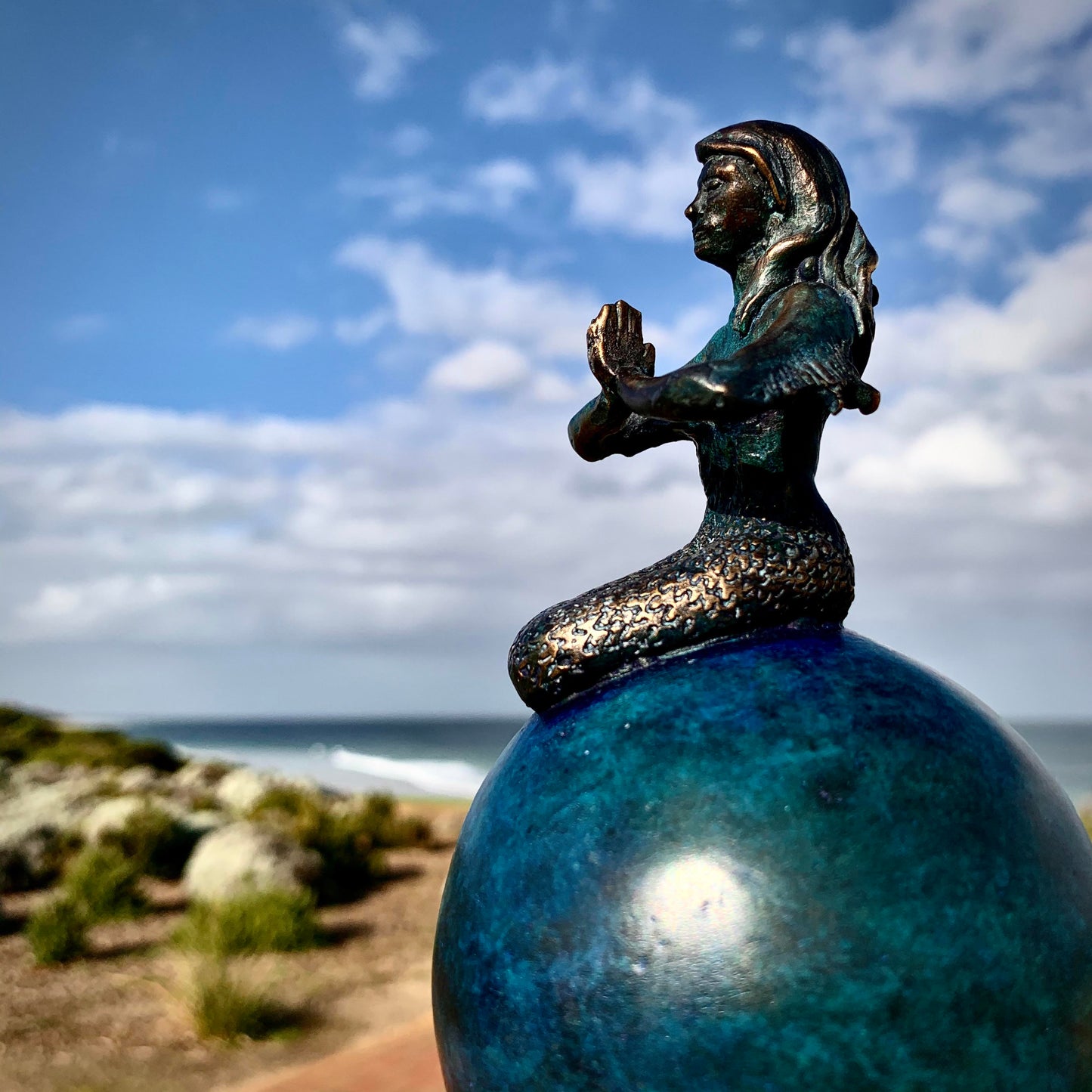 Siren Yoga Bronze Sculpture