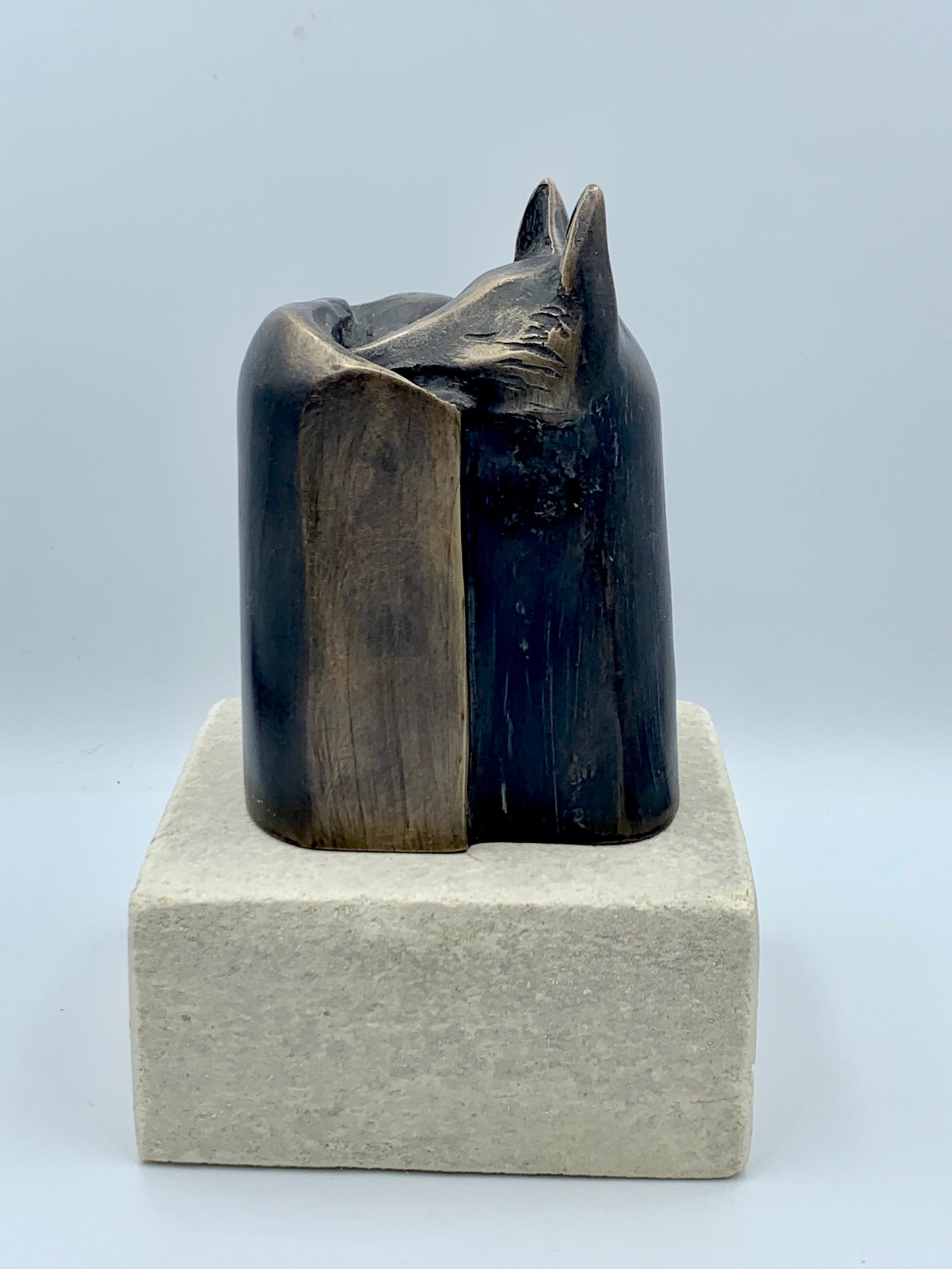 Sleeping Fox Bronze Sculpture