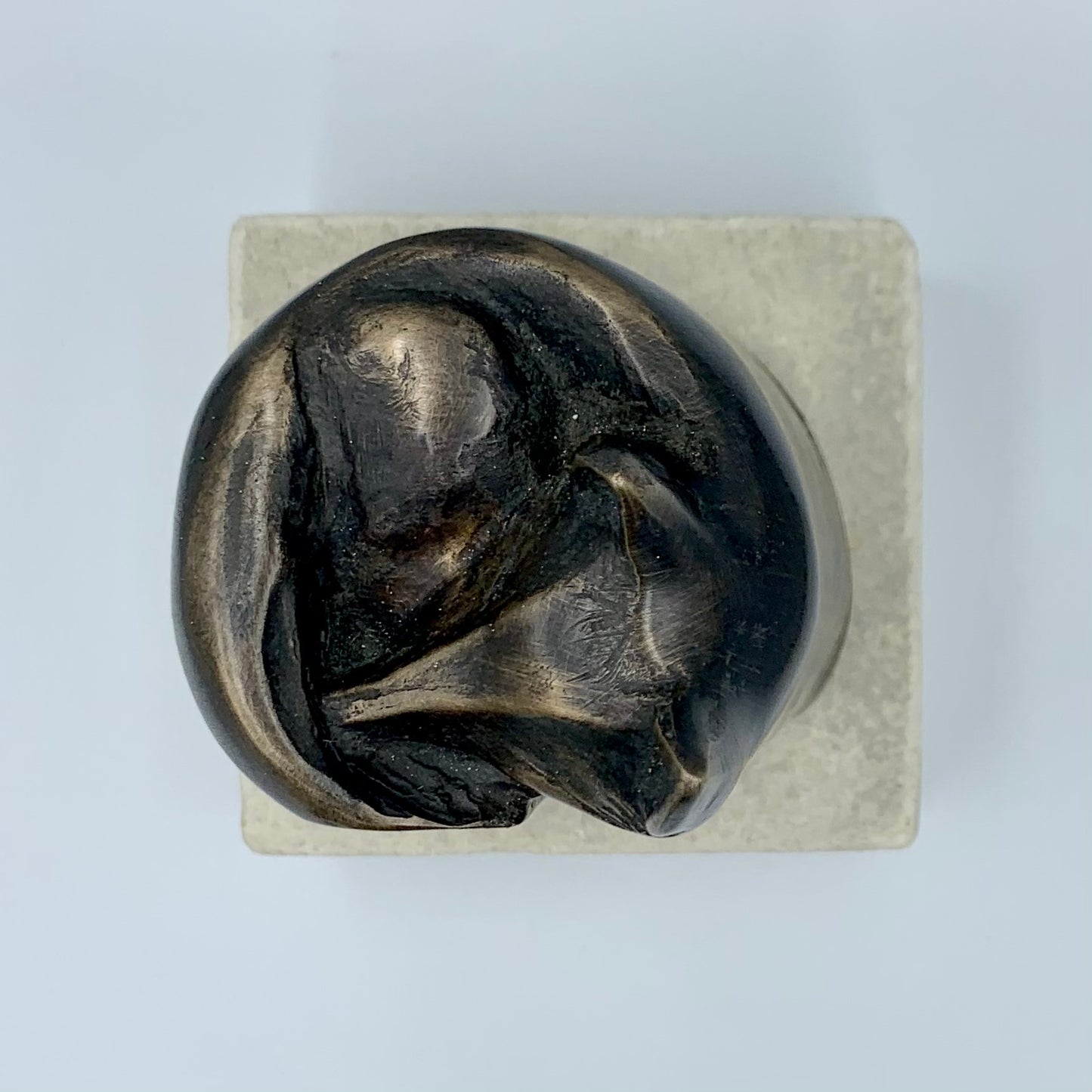 Sleeping Fox Bronze Sculpture