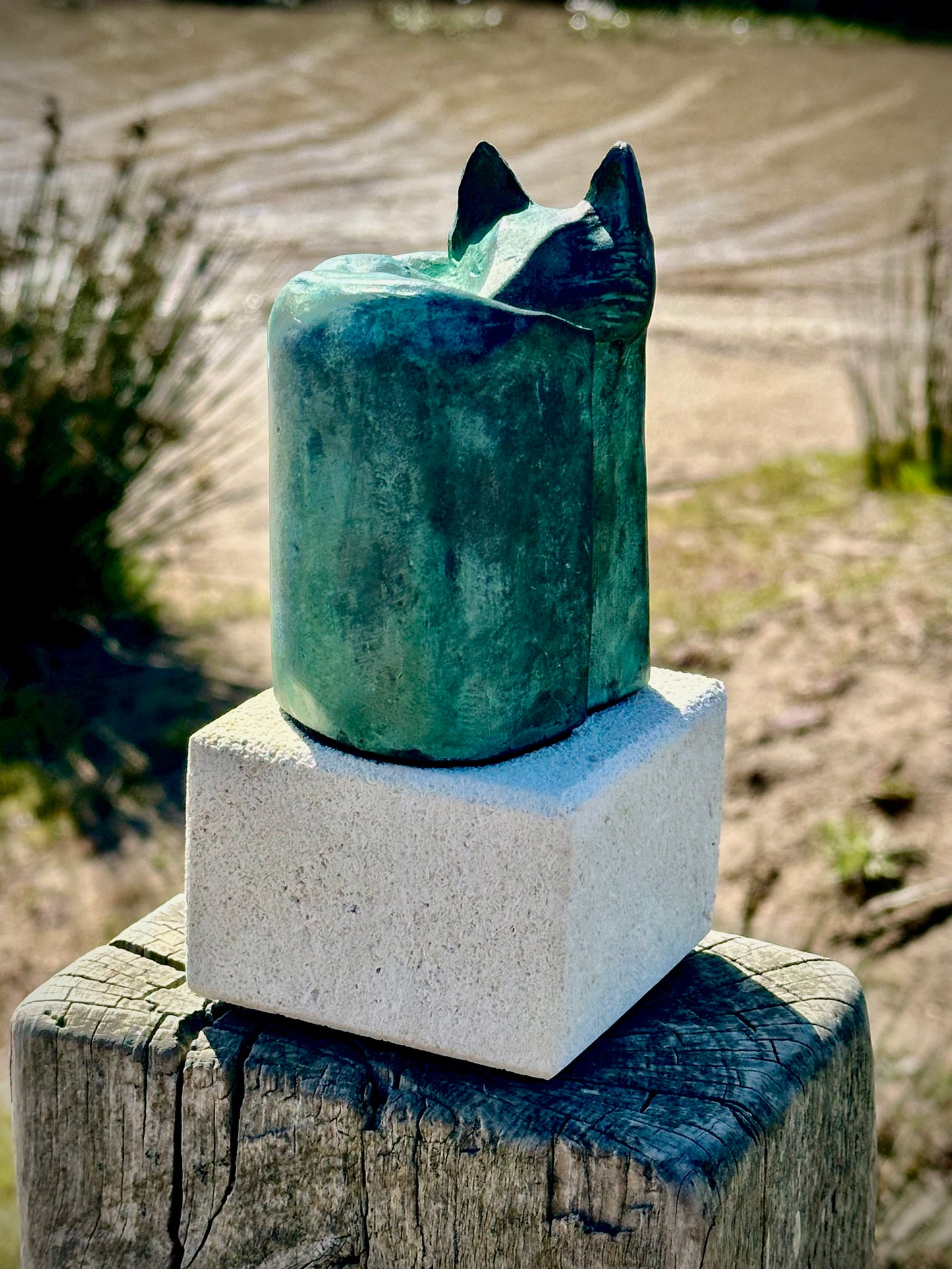 Sleeping Fox Bronze Sculpture