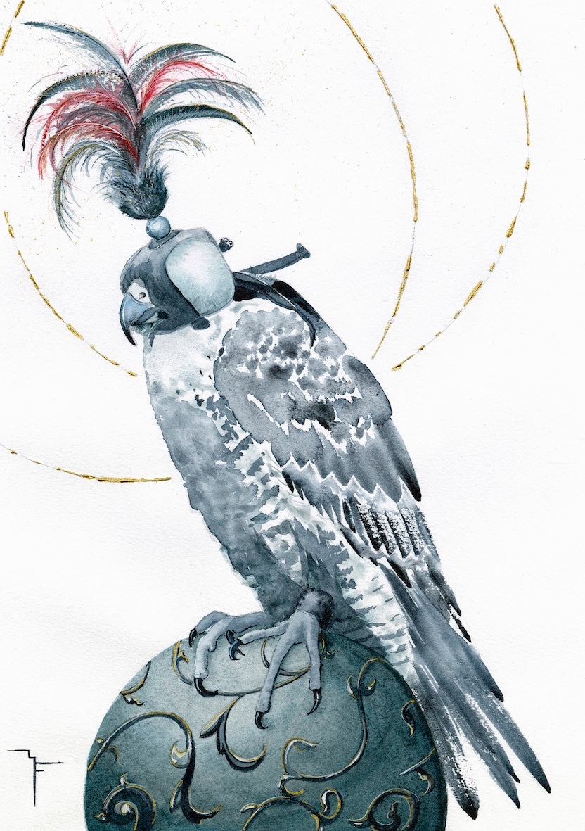 Medieval Falcon — Peregrine Falcon Fine Art Print | Marina Fox