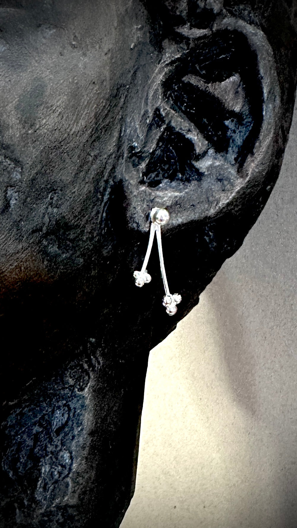 Sterling Silver Bubble Earring Jacket Studs 